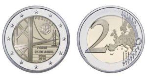 Moeda assinala o 50.º aniversário da Ponte 25 de Abril