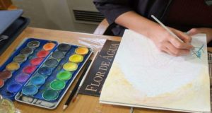 Workshop de pintura na Casa Roque Gameiro