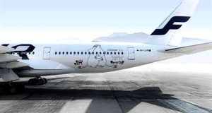 Personagens Moomin no centenário da Finnair