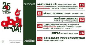 25 de Abril em Palmela com grandes espetáculos